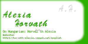 alexia horvath business card